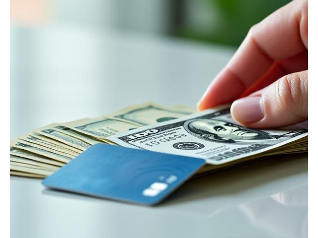 Stack of money and a credit card, symbolizing fast funding