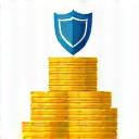 Emergency fund building icon - stacked coins