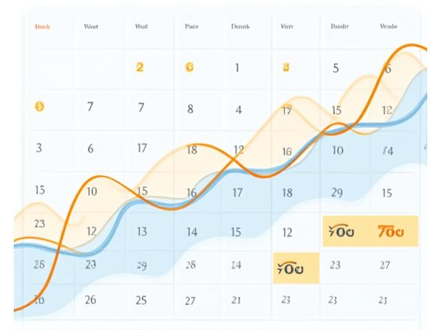 A stylized calendar with flexible dates highlighted, overlapping with a flow chart showing income fluctuating and arrows guiding payments, symbolizing adaptable repayment plans for gig workers.
