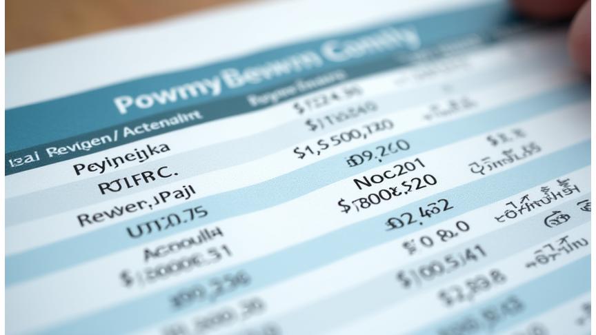 Detailed repayment schedule table with principal and interest allocation