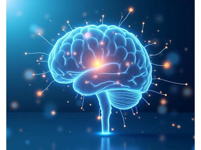 Abstract representation of AI processing data, with glowing lines connecting financial data points to a user profile icon.