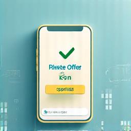 Illustration of a loan offer card with a green checkmark and financial data metrics.