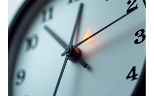 Warning sign or clock ticking, symbolizing strict adherence to payment deadlines and the potential for late fees.